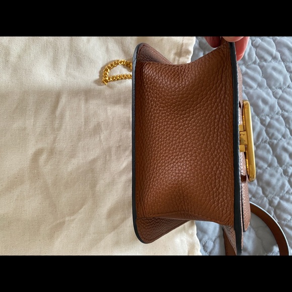 Valentino Vsling bag small, tan color used once. Stickers still intact. - Picture 8 of 14